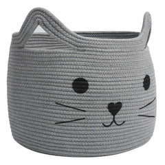 HiChen large woven basket in gray for blankets and towels, tidy living space.