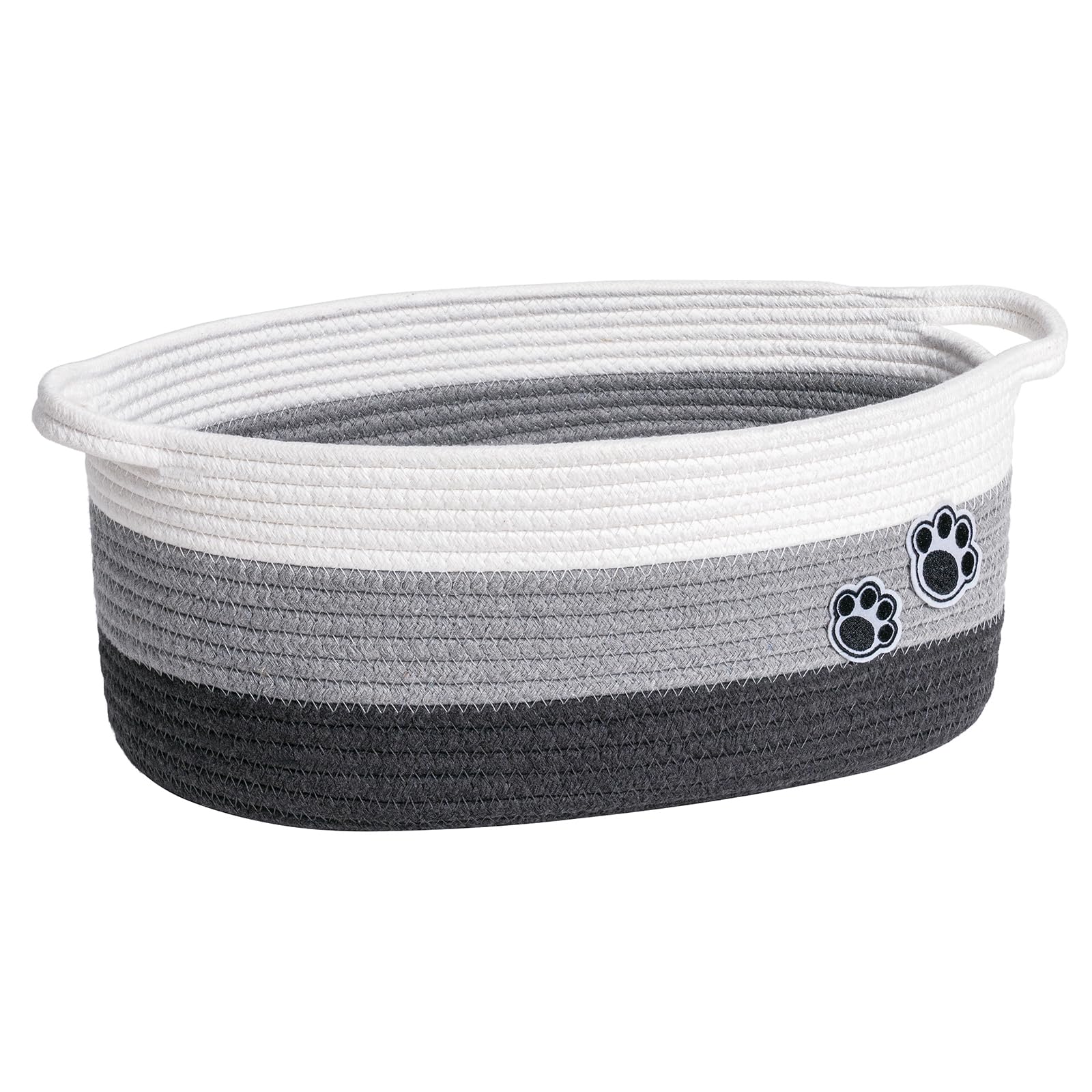 HiChen paw-print basket front view for pet item storage neatly.