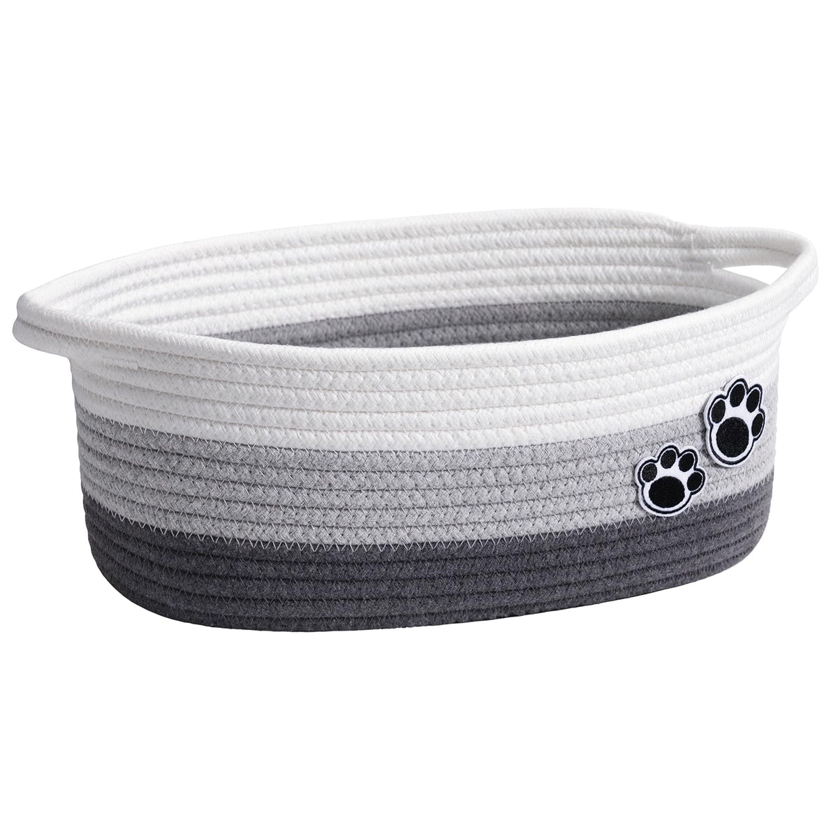 HiChen small dog toy basket with cat paw pattern for tidy toy storage