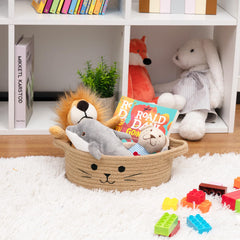 HiChen small storage basket with dual handles for easy carrying.