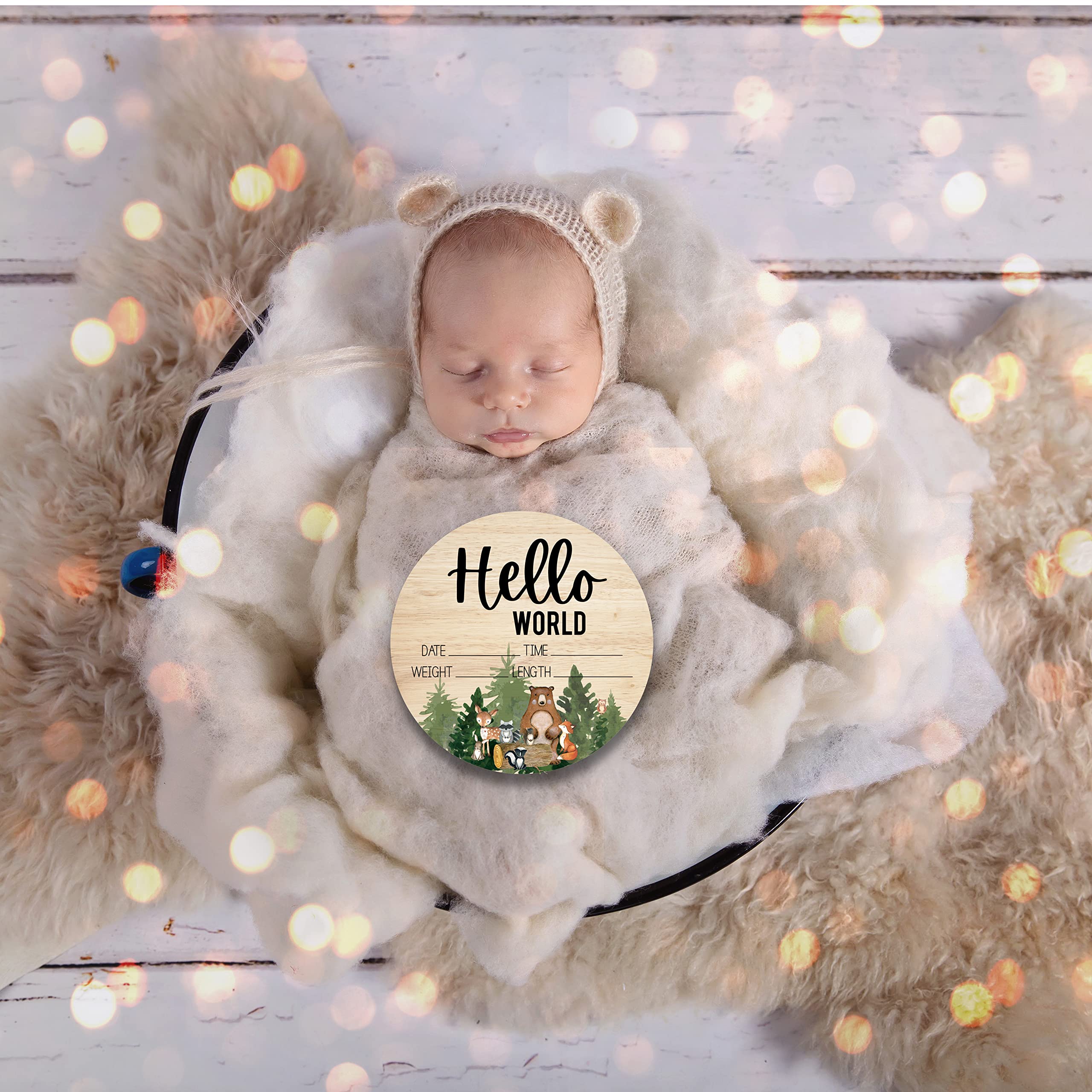 Hickory Hollow multi-use woodland blanket used as swaddle and layering piece