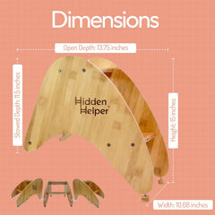 Hidden Helper natural bamboo wood construction for durable daily use.