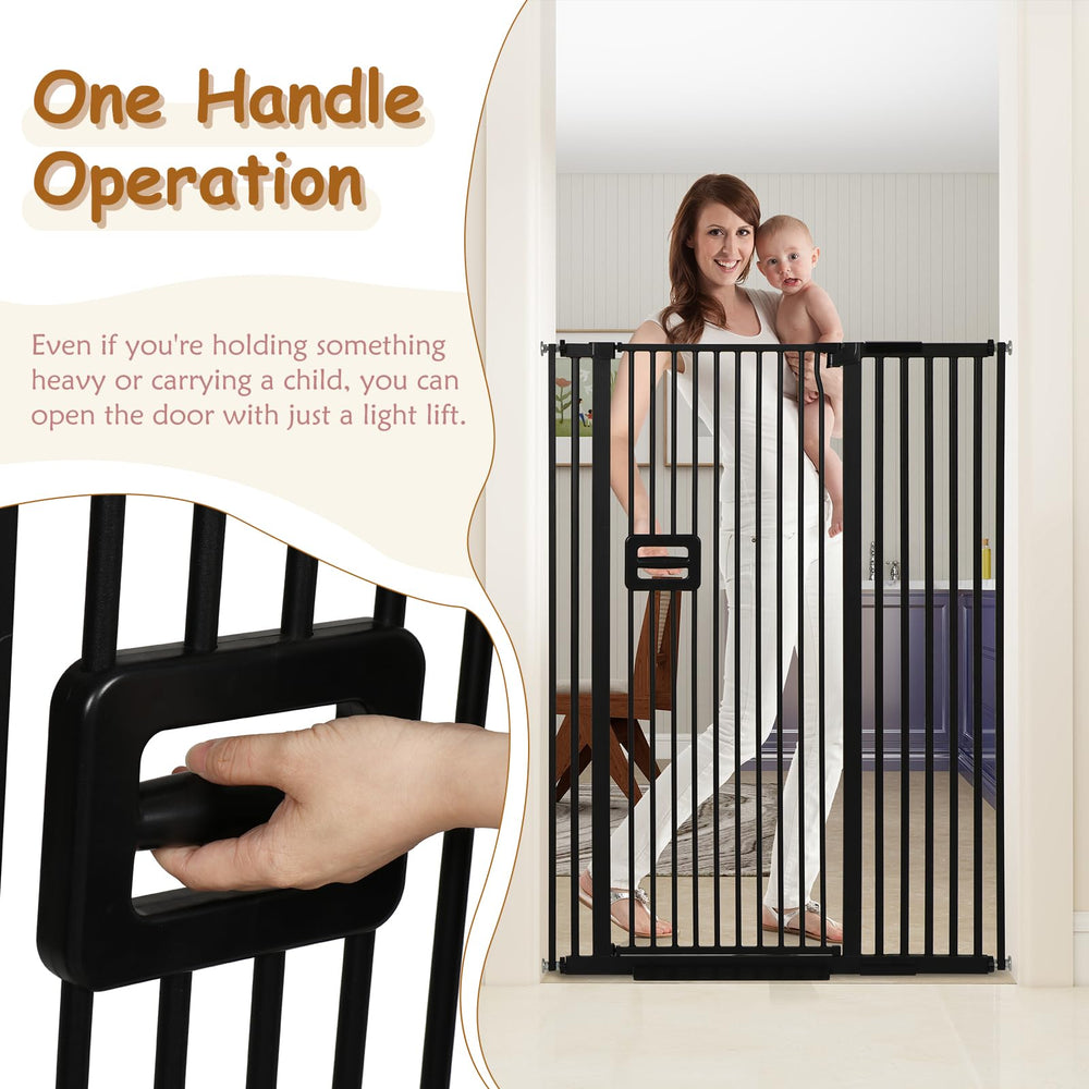 HIDOG 55'' gate auto-close in action with dual safety locks