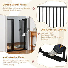 HIDOG 55'' cat gate mounted in doorframe without drilling