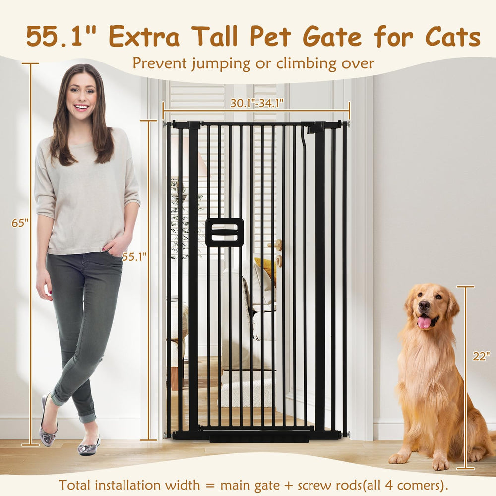 HIDOG auto-close gate prevents pet escapes in everyday rooms.