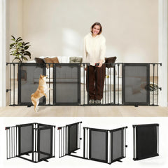 HIDOG freestanding gate wide panel configured for a doorway