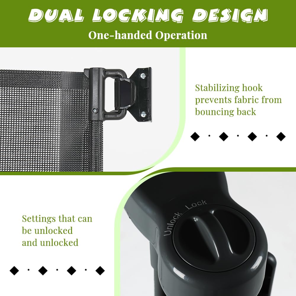 HIDOG one-hand operation with security lock for easy positioning.