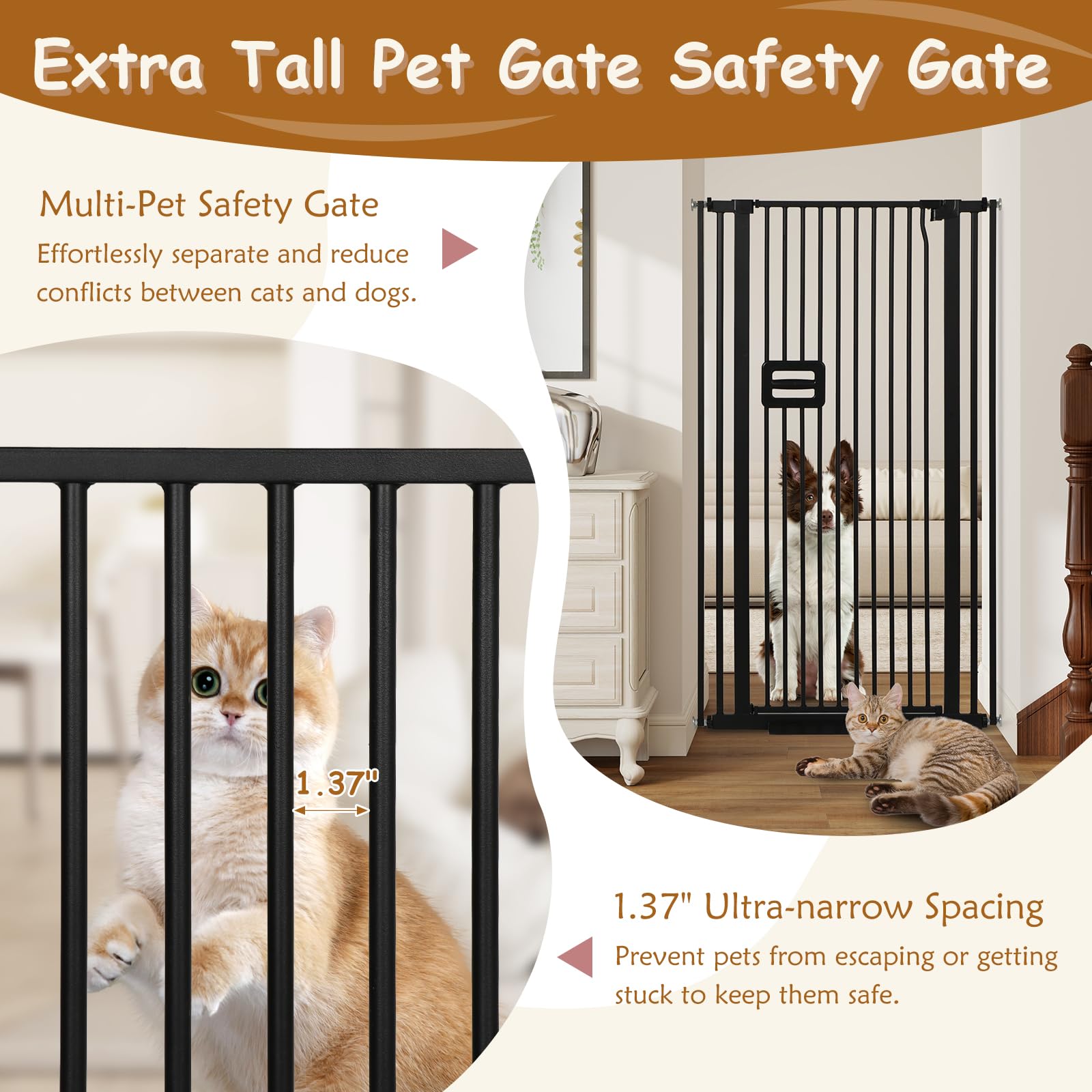 HIDOG pressure-mounted installation with no drilling protects walls.