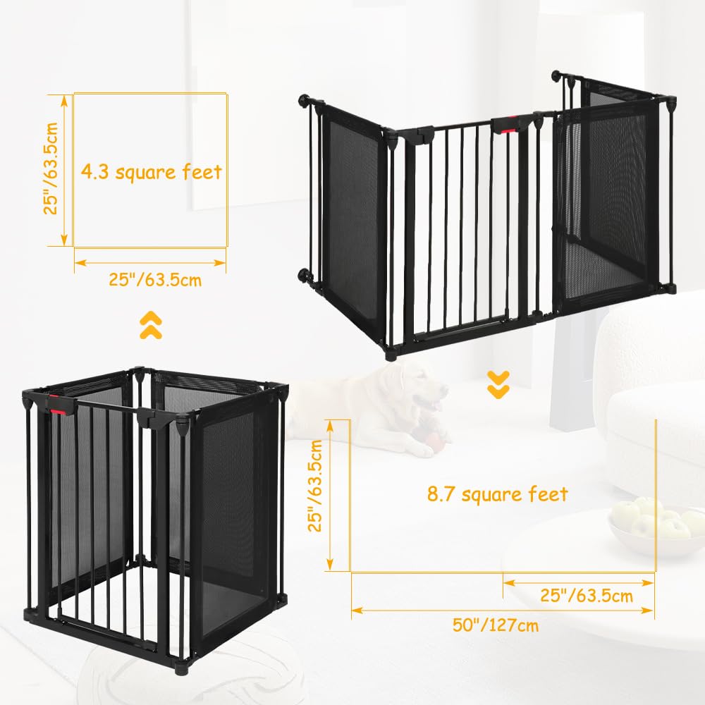 HIDOG spacious enclosure in a doorway for pets
