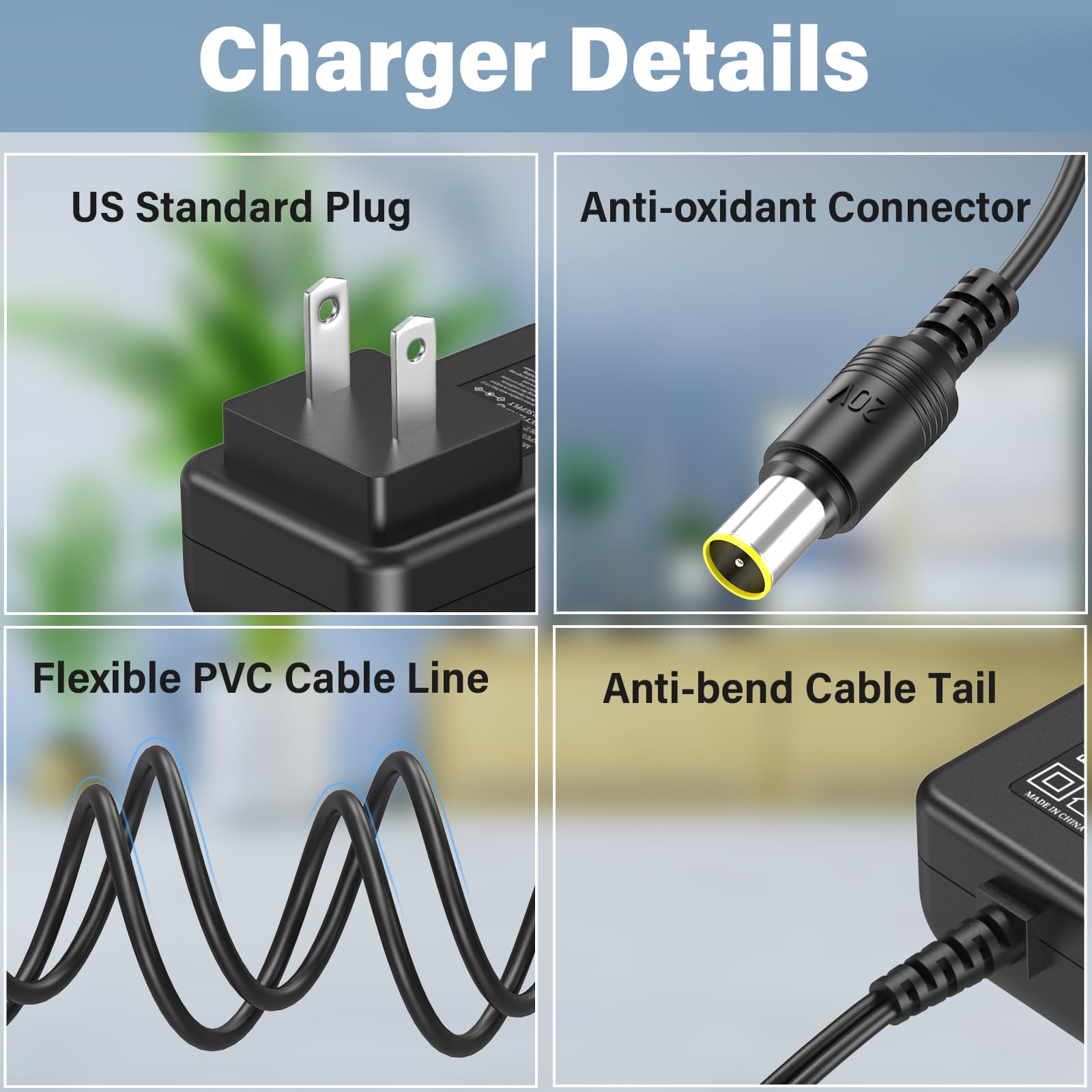 HIENADTOR Snoo charger supports global voltage input for international use.
