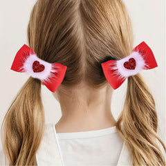 HIFANMM red sequin heart clip highlights party-ready ponytails with secure alligator grip