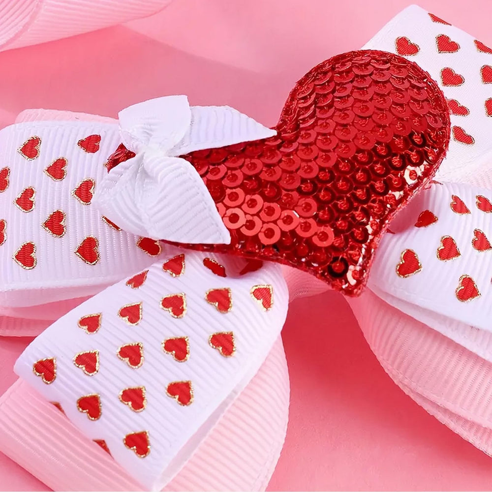 HIFANMM Valentines day bow clip for girls, perfect for costumes and cosplay styling