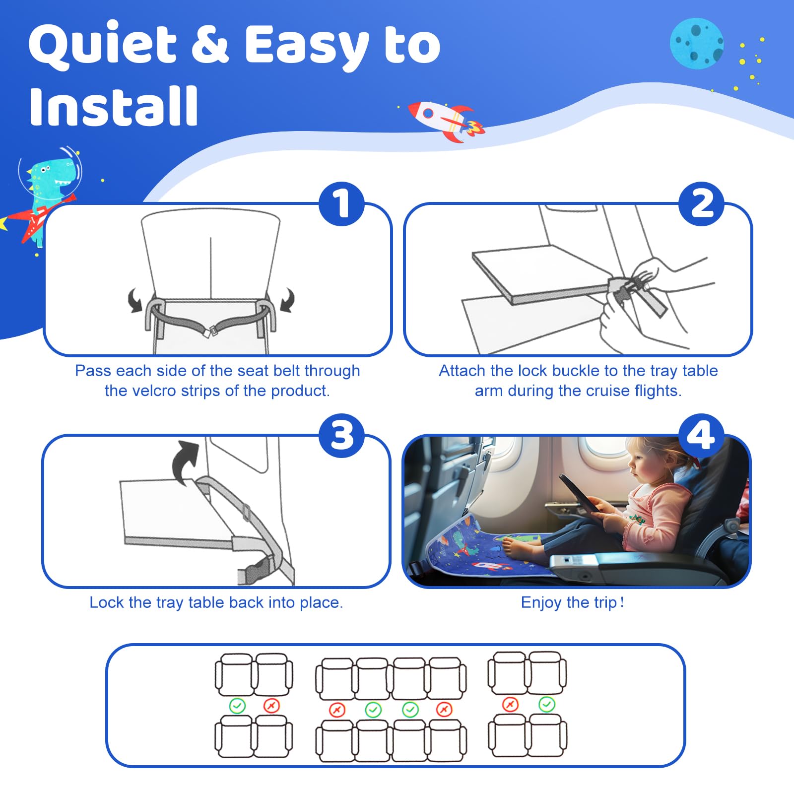 Hifezonker toddler airplane bed compact and portable for travel.