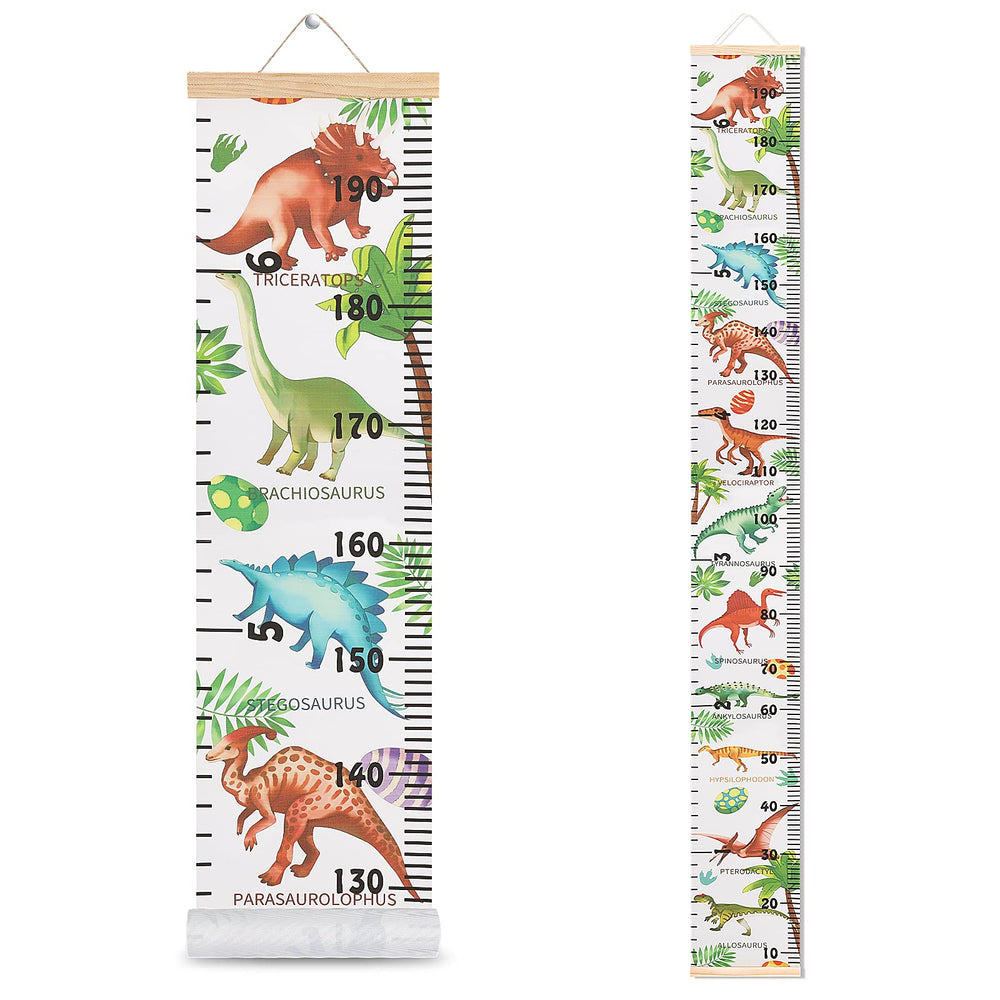 Hifot dinosaur growth chart canvas for wall display and growth tracking