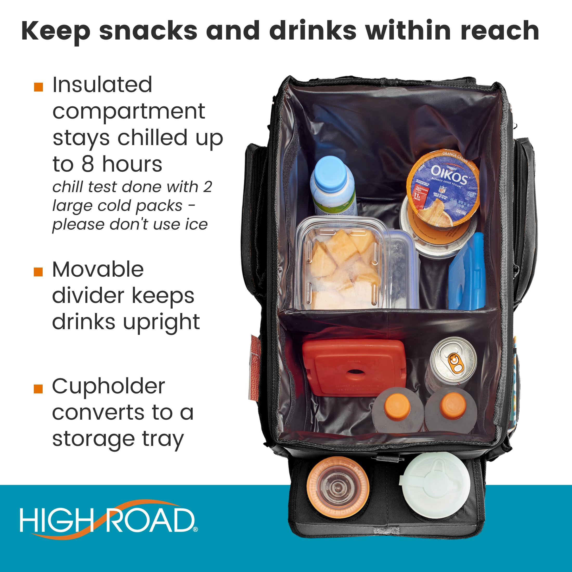 High Road CarHop cup holder tray converts to desk for on-the-road use