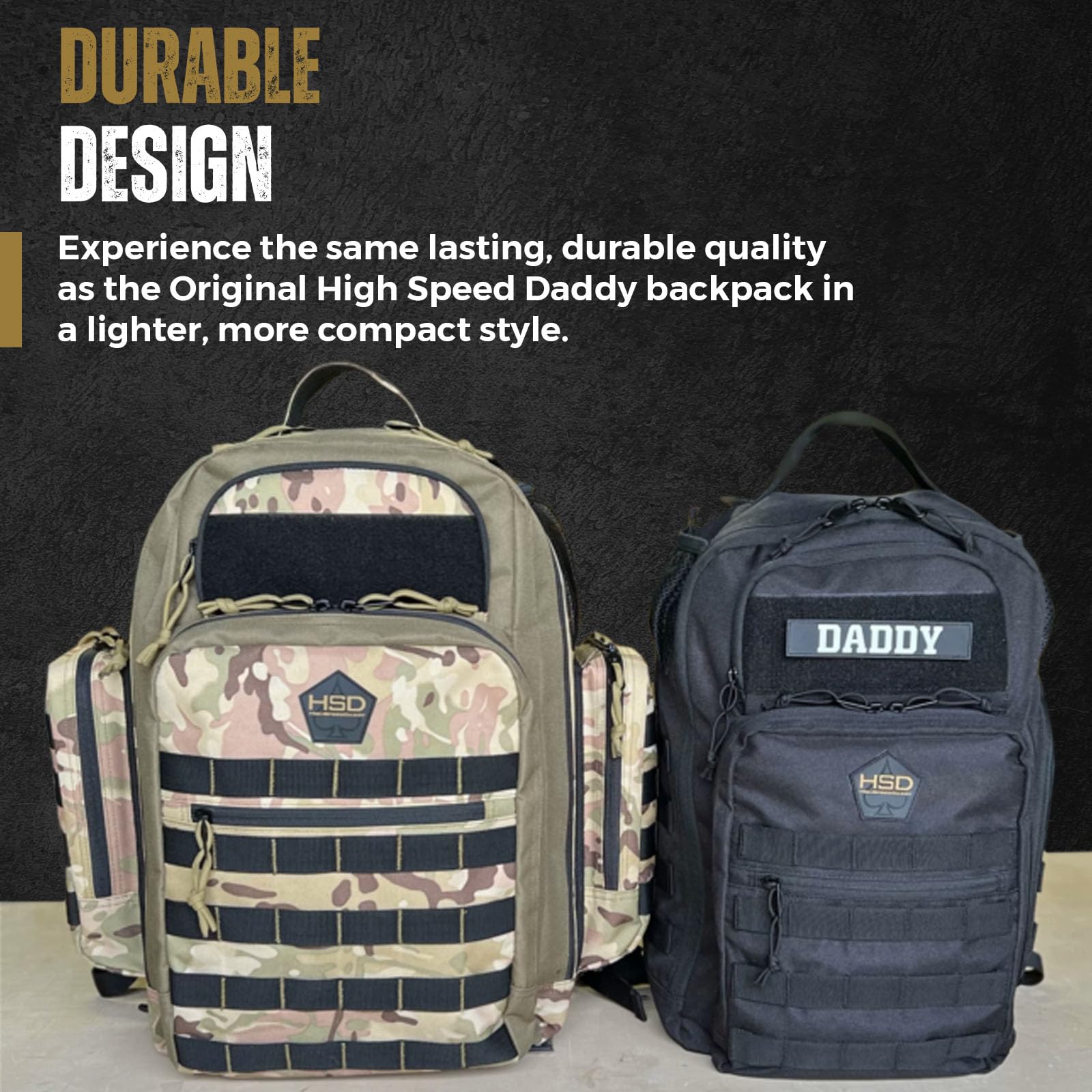 HighSpeedDaddy diaper backpack changing pad pocket for quick changes.