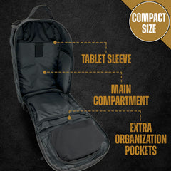 HighSpeedDaddy diaper backpack MOLLE webbing for customizable access.