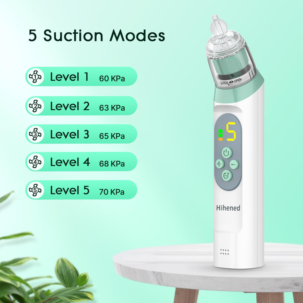 Hihened nose sucker includes 3 silicone tips for different ages