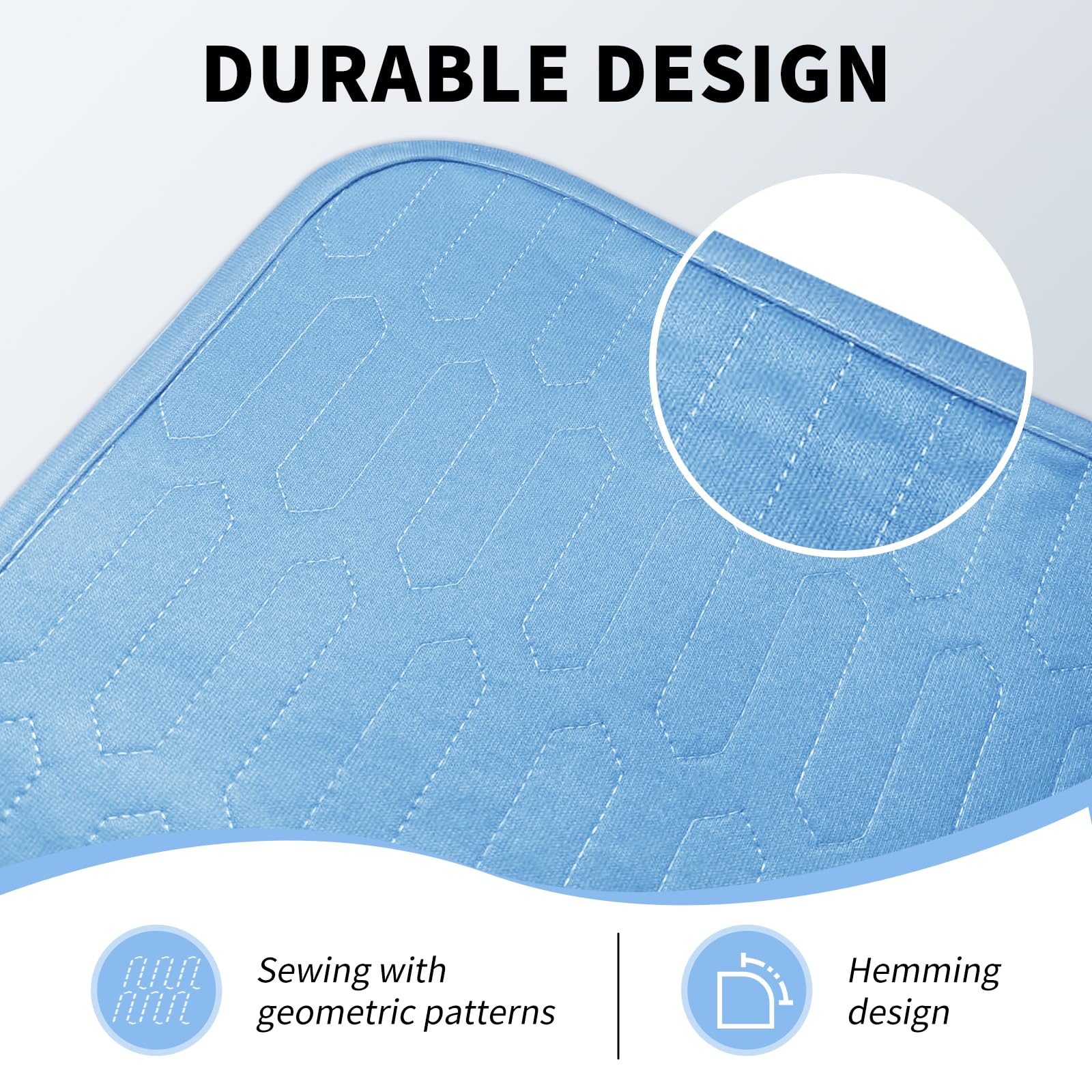 Hiiksolo bound-edge design keeps the absorbent core secure and durable.