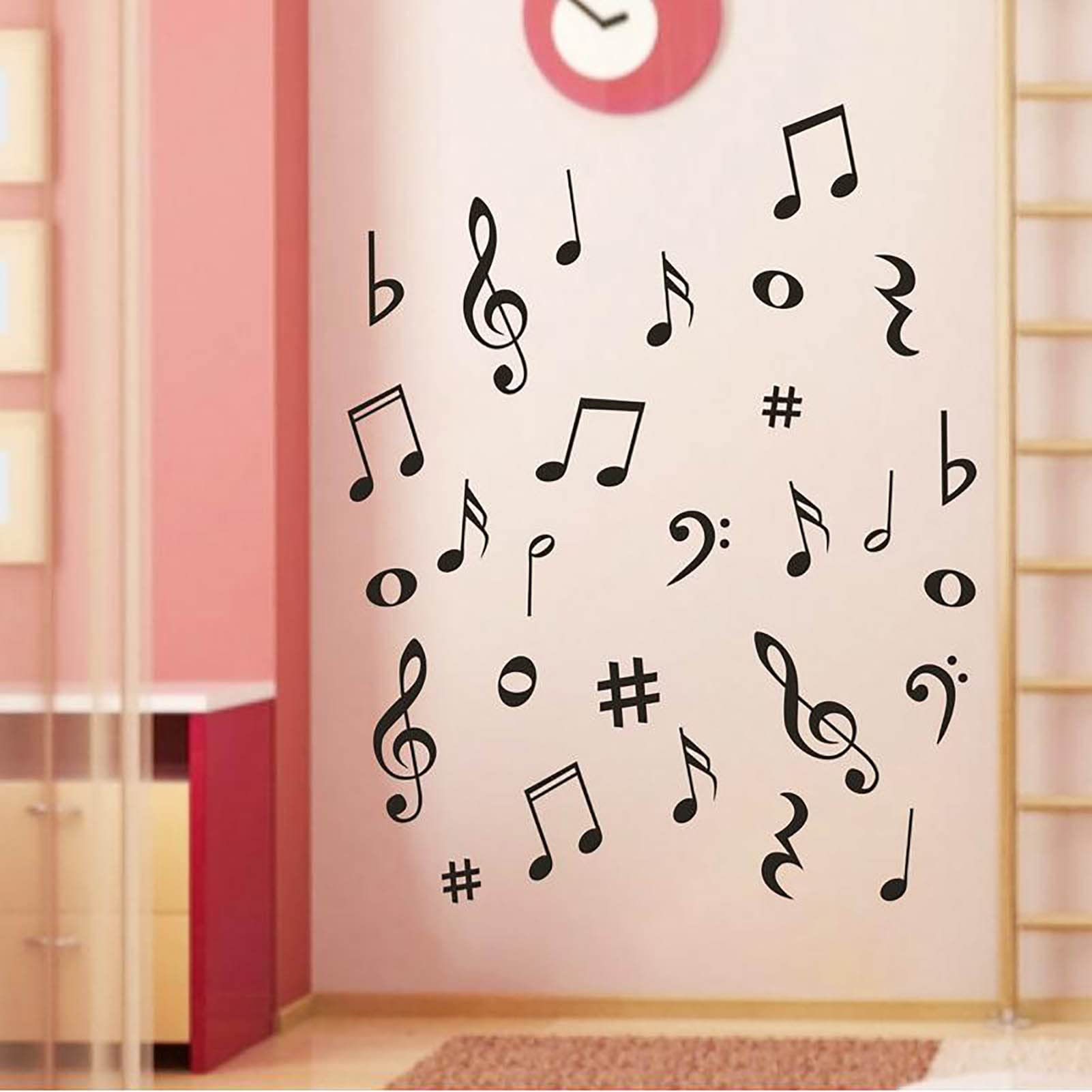 Hiluck colorful music note decals refresh walls without painting