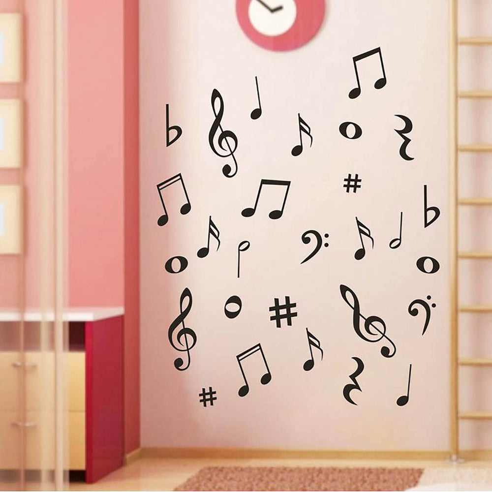 Hiluck colorful music note decals refresh walls without painting