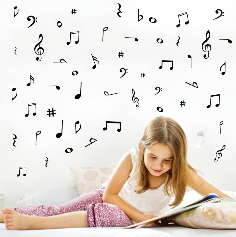 Hiluck rhythm notes wall decals provide versatile decorating options