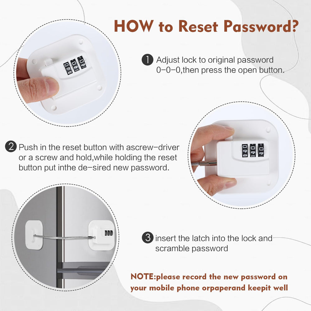 Himake fridge lock close-up shows keyless code access