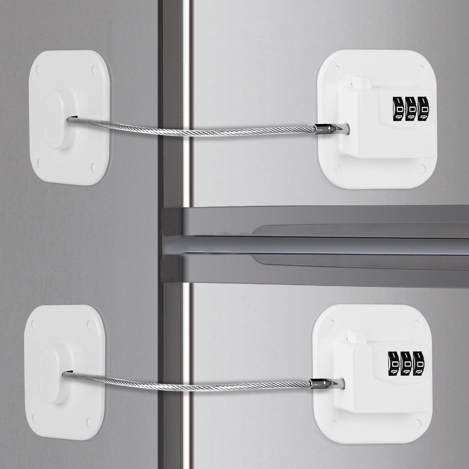 Himake fridge lock front view highlights sturdy design for secure storage