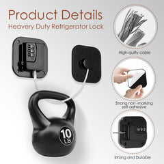 Himake lock installation with adhesive pad, no drilling required.