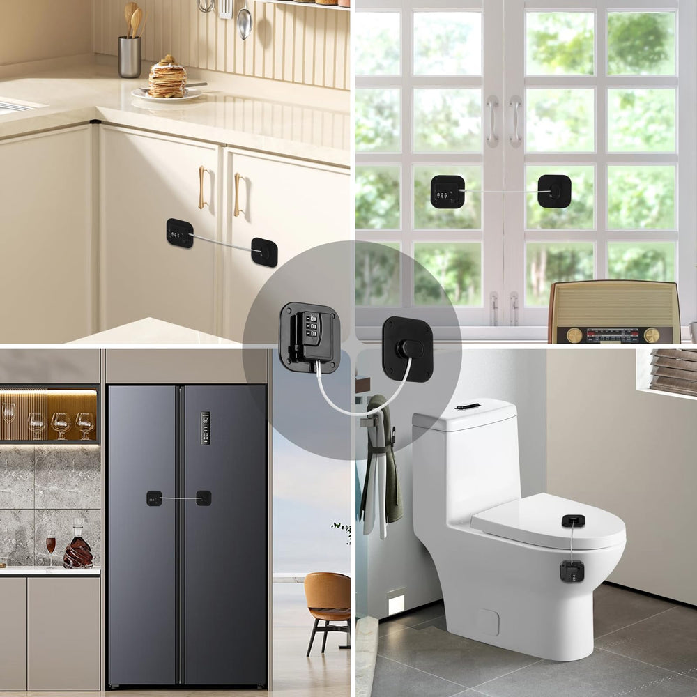 Himake multi-area lock deployed for cabinets, closets, and more.