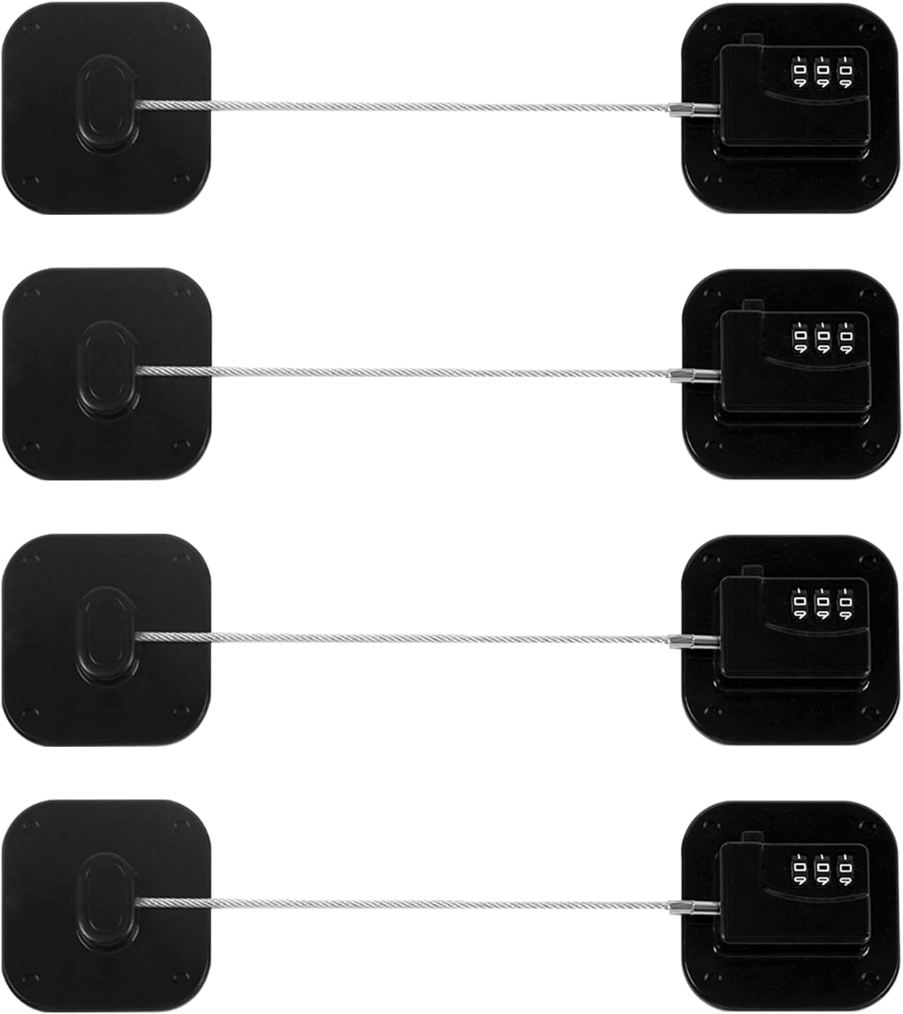 Himake refrigerator lock close-up showing durable steel wire and compact design.
