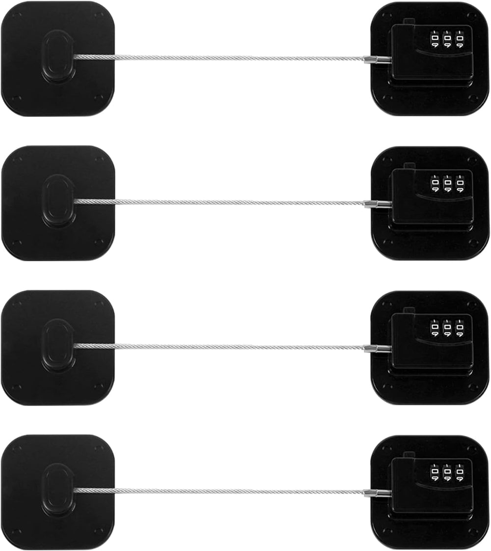 Himake refrigerator lock close-up showing durable steel wire and compact design.