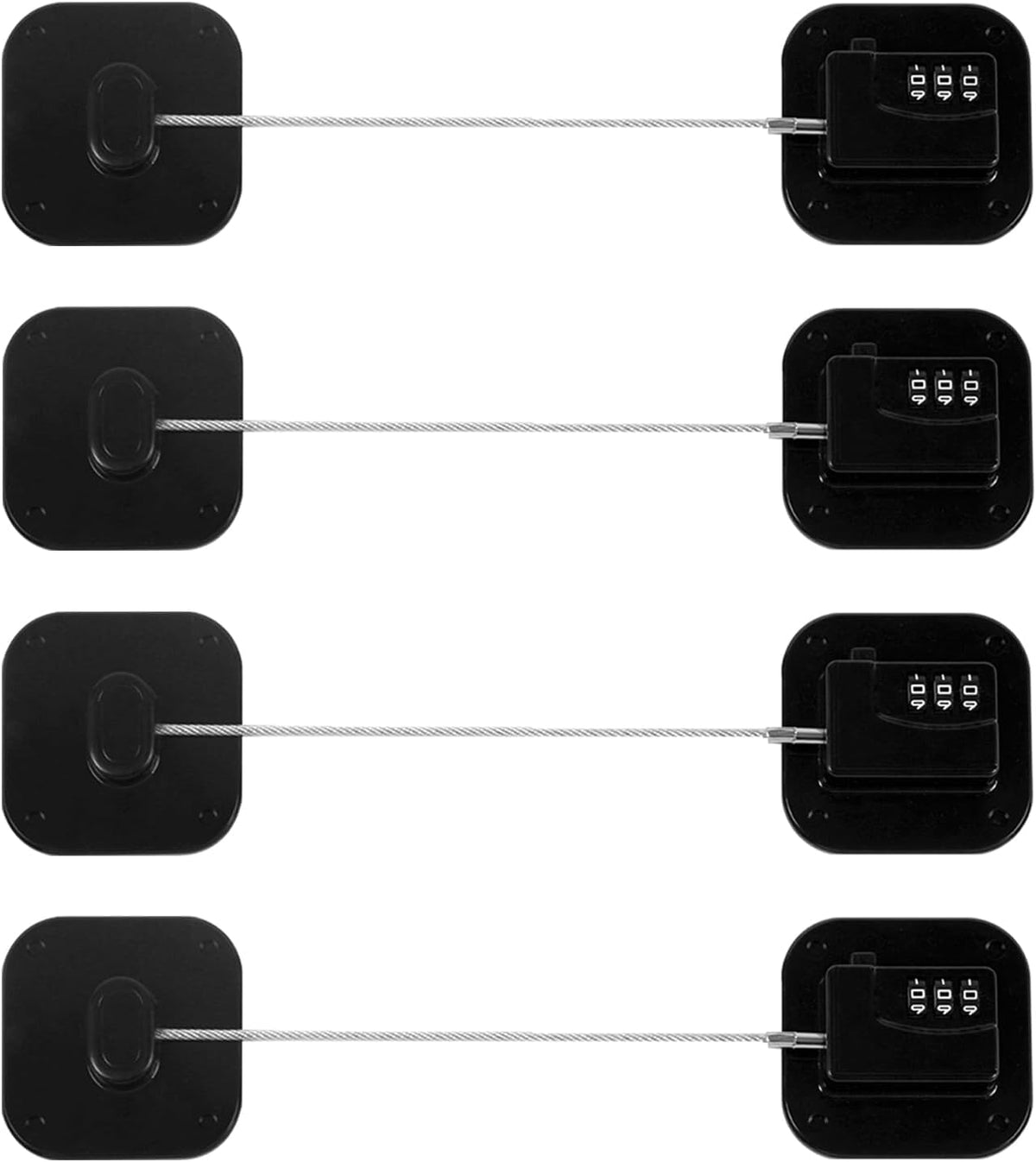 Himake refrigerator lock close-up showing durable steel wire and compact design.
