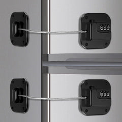 Himake refrigerator lock two-pack secures cabinets and drawers for safer homes