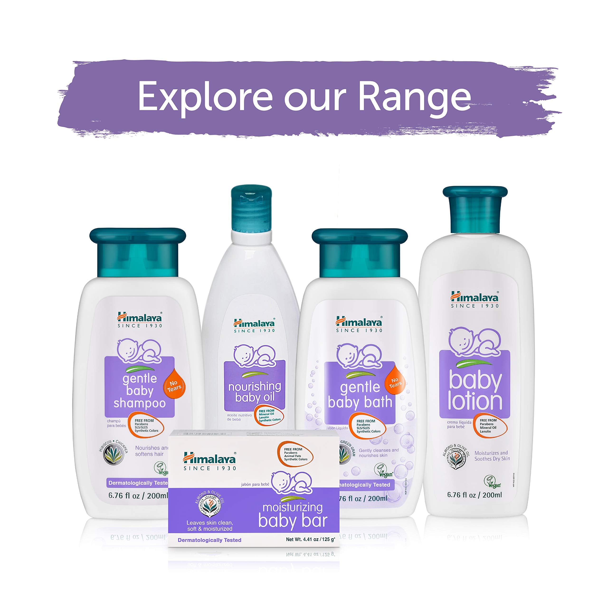 Parents giving baby a bath with Himalaya Gentle Baby Bath in a calm, safe routine