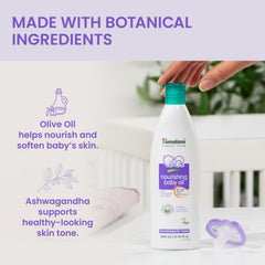 Himalaya Nourishing Baby Oil after-bath moisture for silky skin
