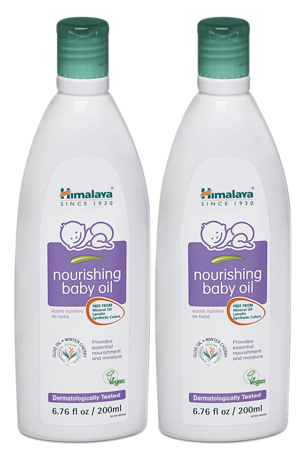 Himalaya Nourishing Baby Oil bottle for gentle massage