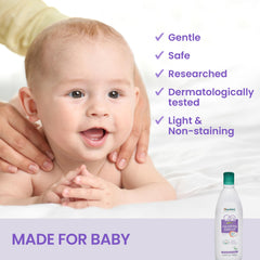 Himalaya Nourishing Baby Oil massage-application close-up for soothing skin