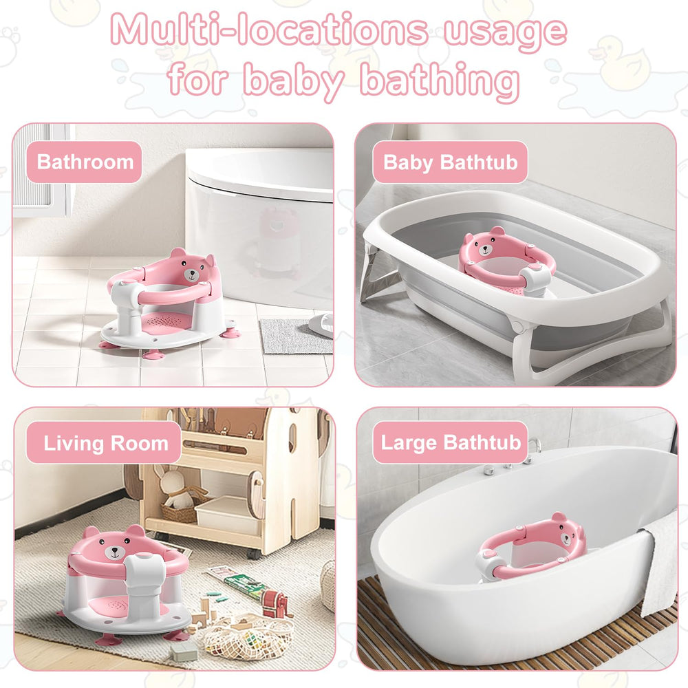 Himold bath seat pink, ideal for tub, living room, or shower setups.