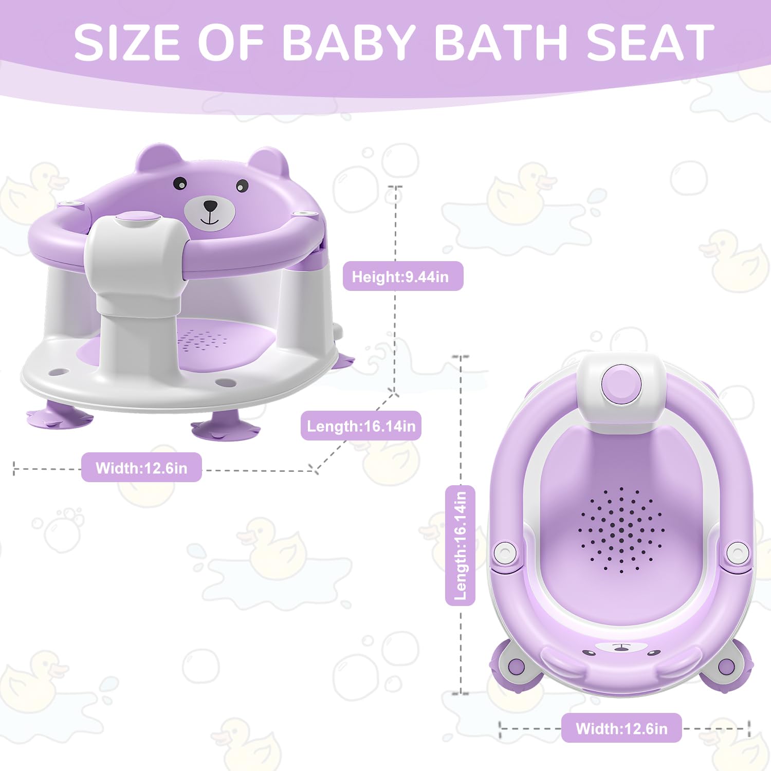 Himold bath seat suitable for bathroom, living room, or travel use.