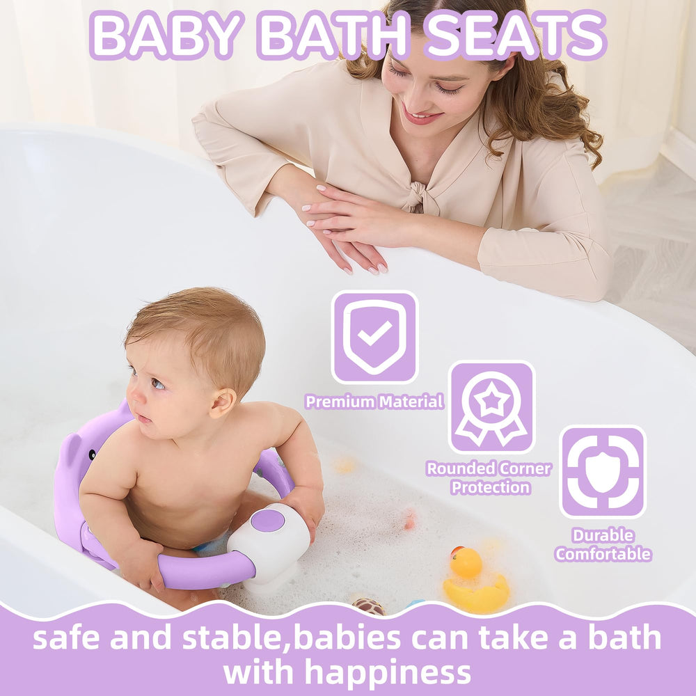 Himold bath seat with four suction cups ensures stable positioning during bath.