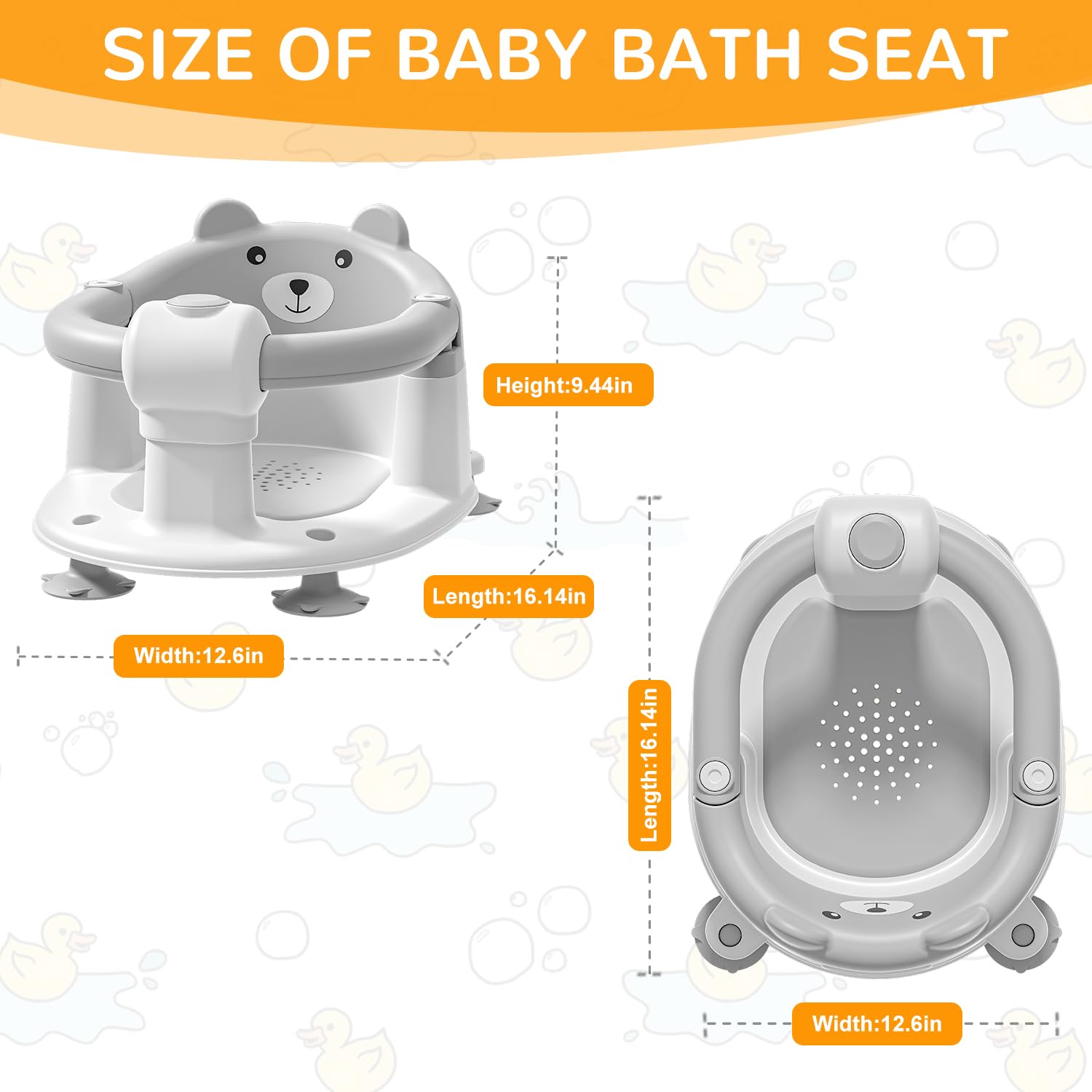 Himold bath seat in action in tub, shower, or room.