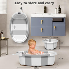 Himold cushion supports baby's head and neck for comfortable bathing.