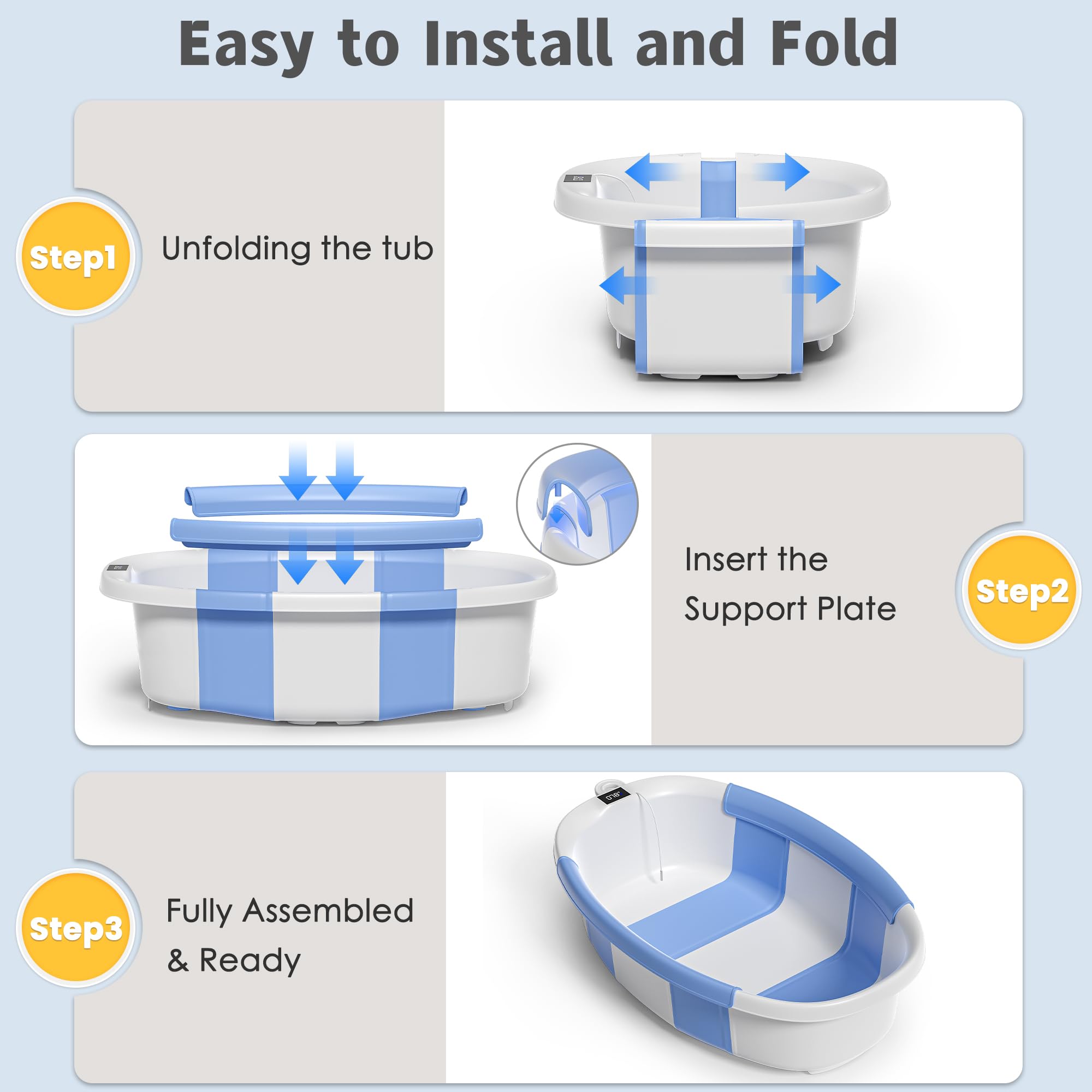 Himold fold-and-go design folds in seconds for handy storage