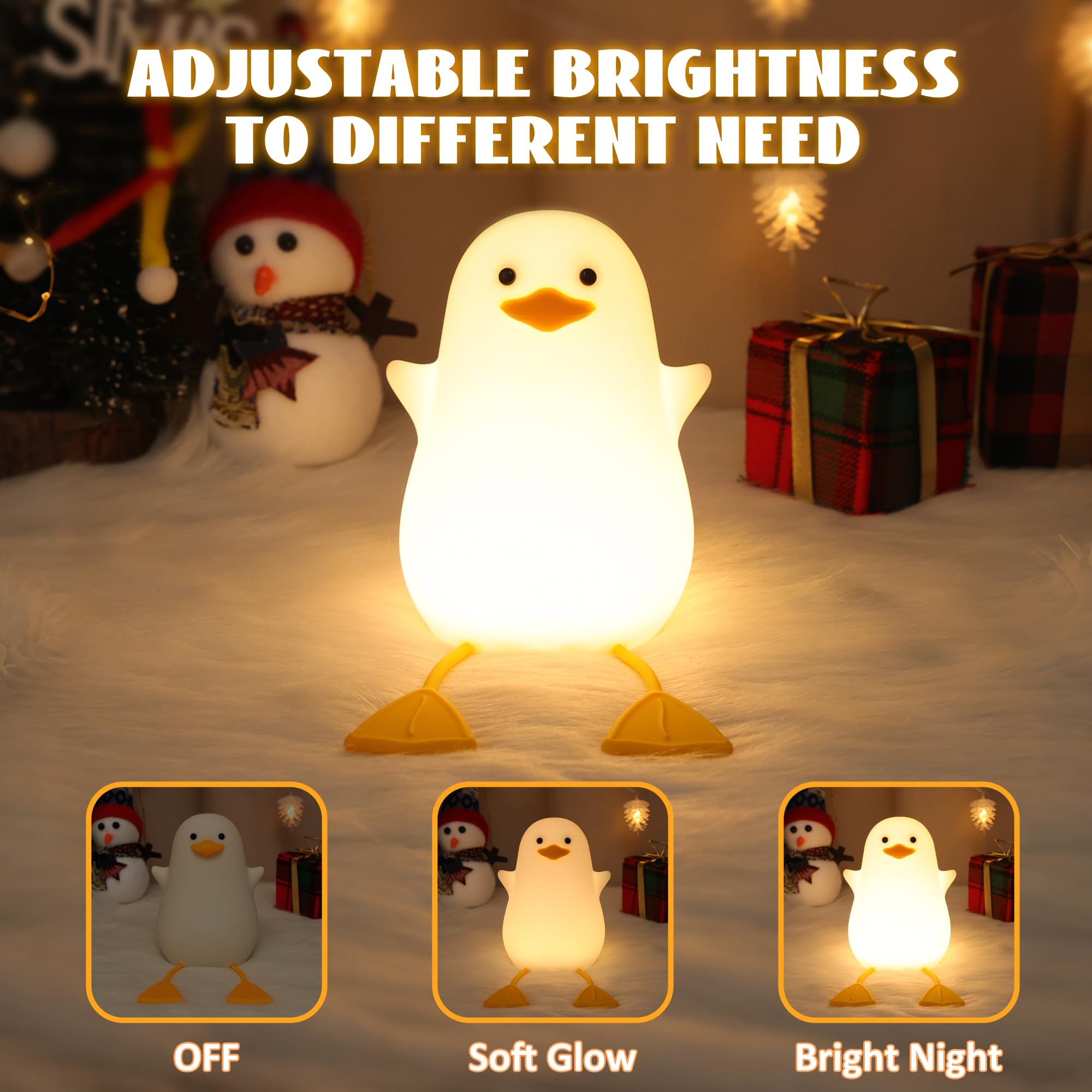 Hinittey duck night light doubles as a phone stand
