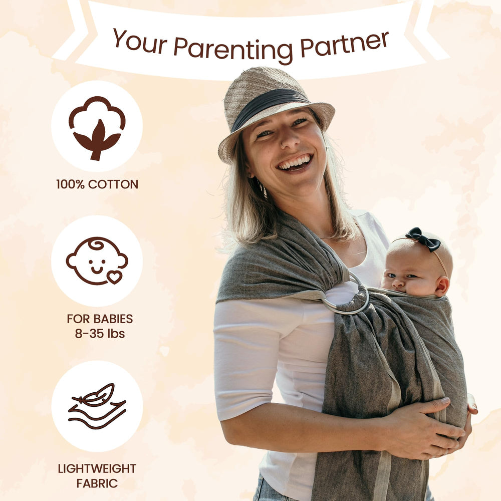 Hip Baby Wrap suitable for babies 8-35 lbs for newborn to toddler use
