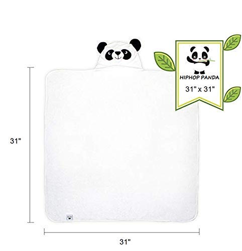 HIPHOP PANDA 500gsm towel keeps baby warm and dry after bath.