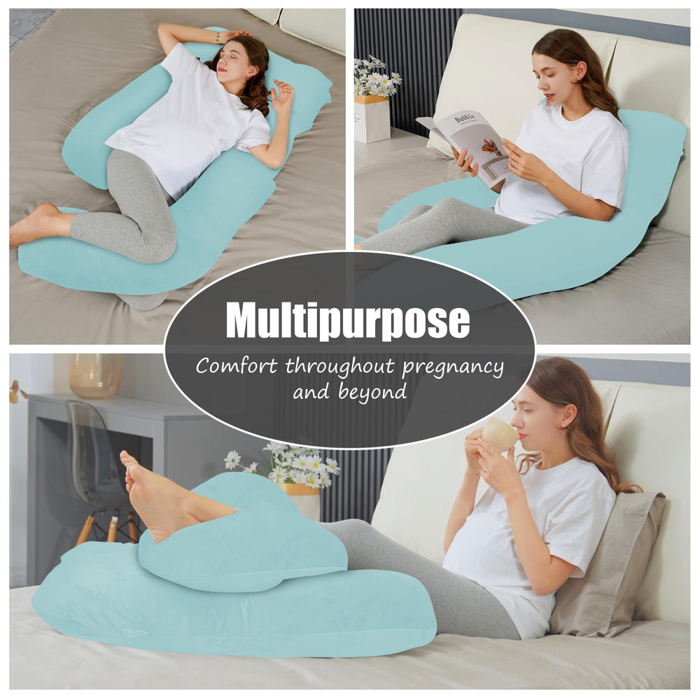 HIPHOP PANDA 57-inch pillow fits most beds for versatile positioning.