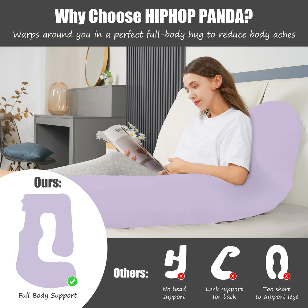 HIPHOP PANDA support for back, hips, legs, and belly for side sleepers.