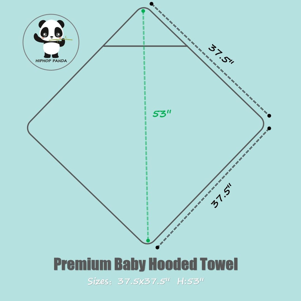 Close-up of bamboo rayon fabric on HIPHOP PANDA hooded towel